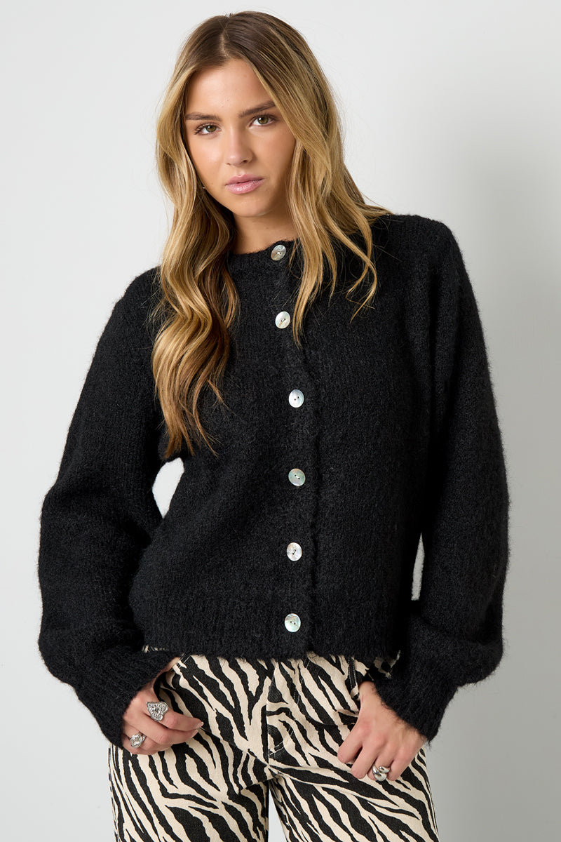 Knitted Polyester Fiber Women's Cardigan Casual Solid Color Fall/Winter