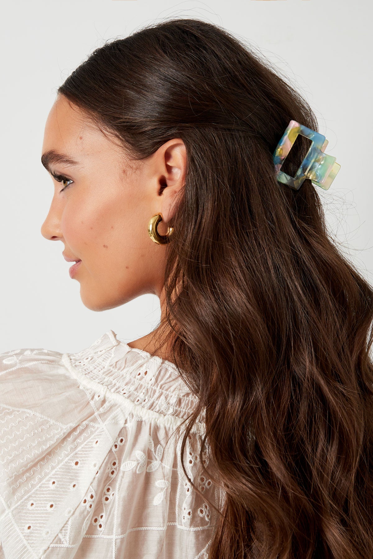 Multi color hair clip Brown Sheet Material