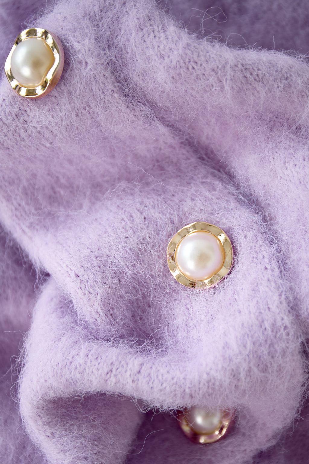 Knitted Polyester Fiber Women's Knit Cardigan Casual Solid Color