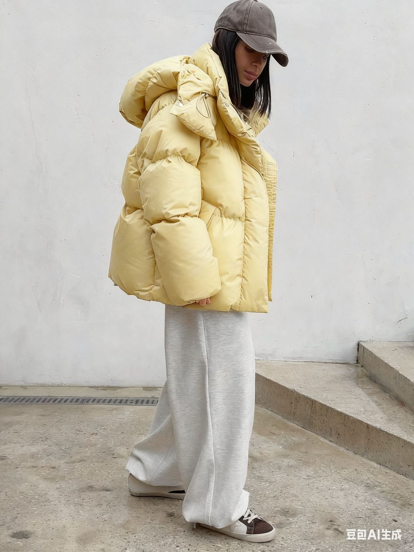 Casual Loose Slim-fit Hooded Mid-length Puffer Coat For Women